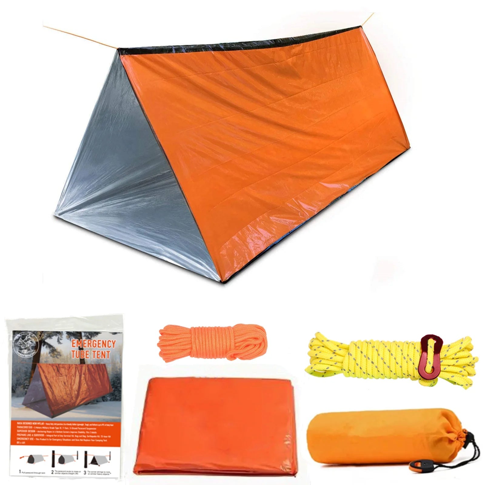 2 Person Emergency Tent Casa De Waterproof Camping Travel Pergola Family Campaign House Tourist Tents Cool Gear Equipment Coat 