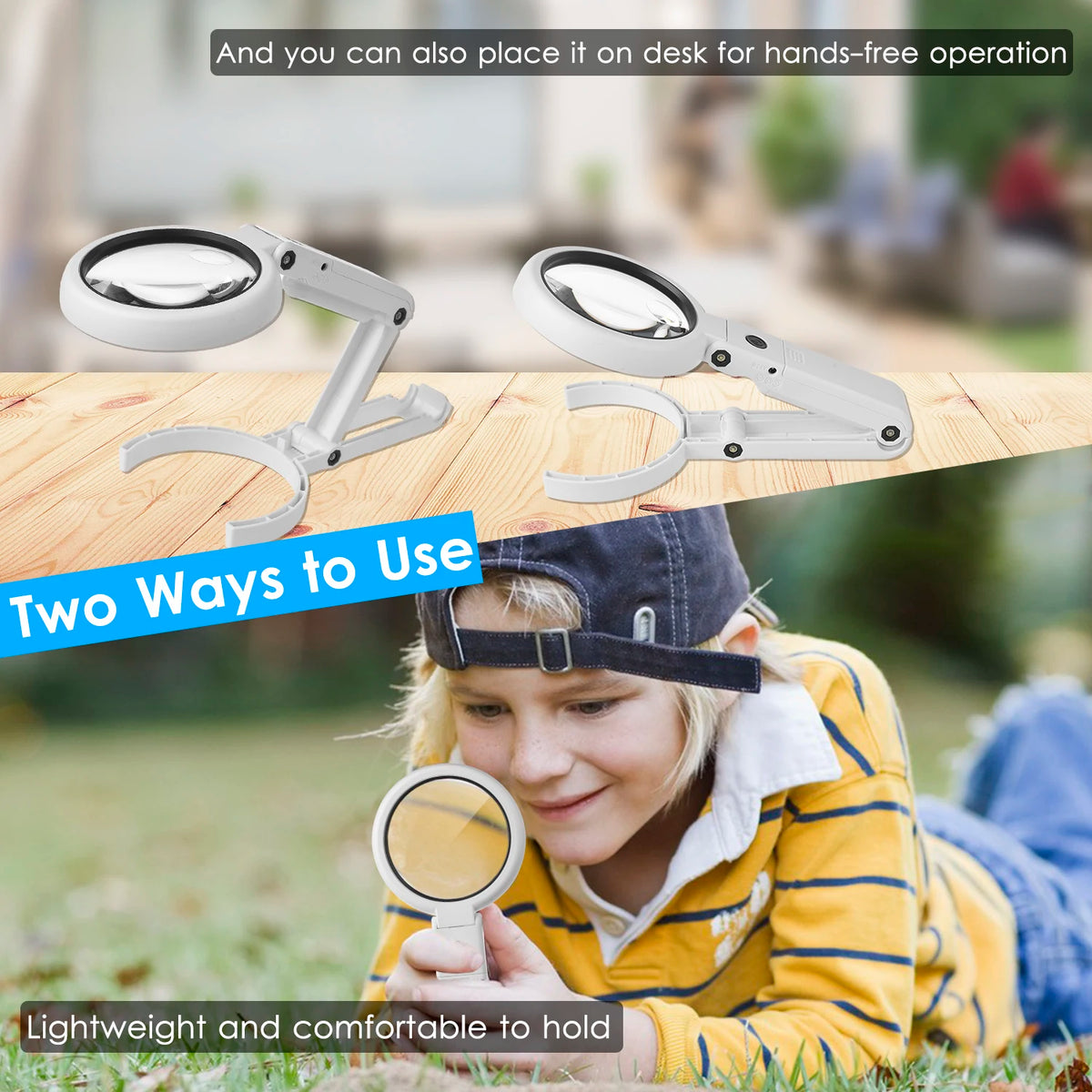Illuminated Magnifier with Stand