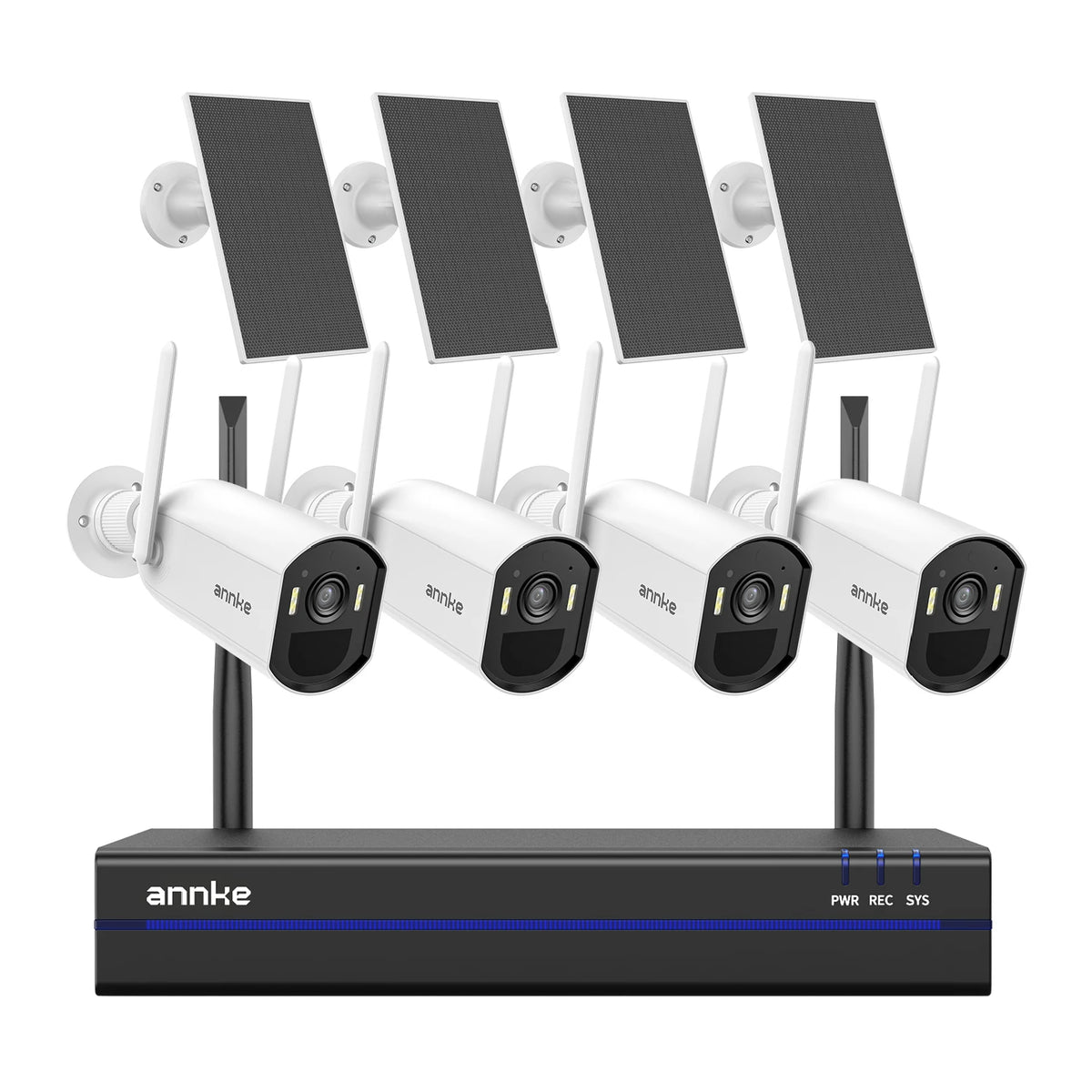 4MP Solar Wireless Security Camera System with 16CH NVR