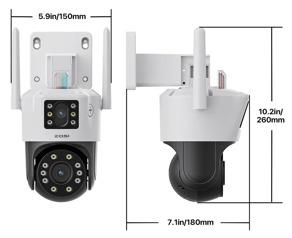 ZOSI C298 Max 4K 8MP Dual-Lens PTZ Security Camera