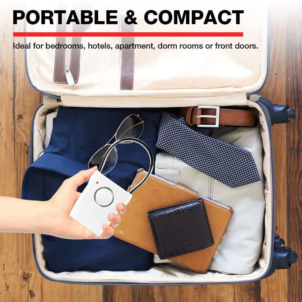 Portable Door Handle Alarm Lock 120dB Vibration Sensor Anti-theft Security Alarm 3 Modes Home Hotel Travel Safety Window Alarm