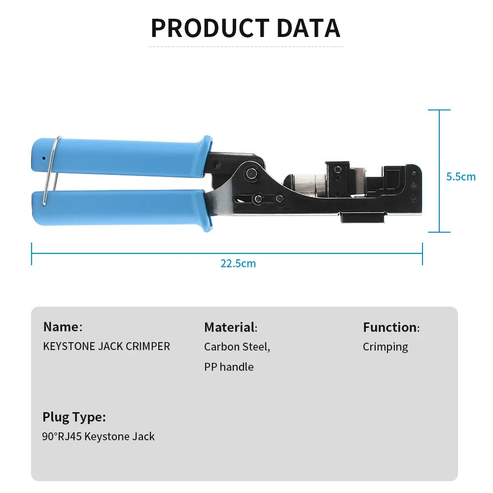 RJ45 Keystone Jack Termination Crimp Tool