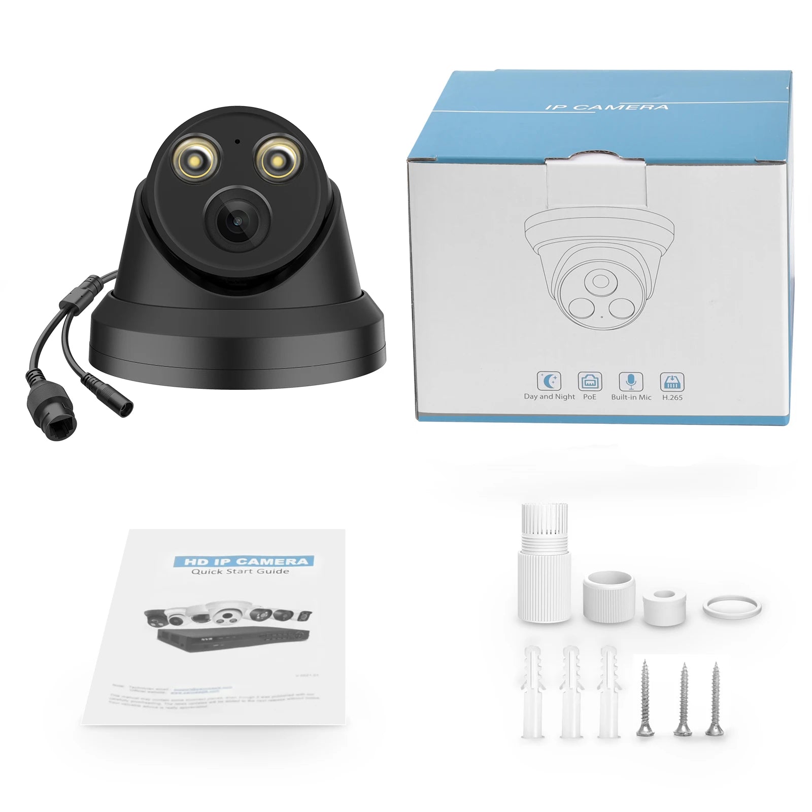 Hikvision Compatible IP Camera 5MP HD 8MP 4K ColorVu Dome POE Home Security Protection Built-in Mic CCTV Surveillance Video IPC 