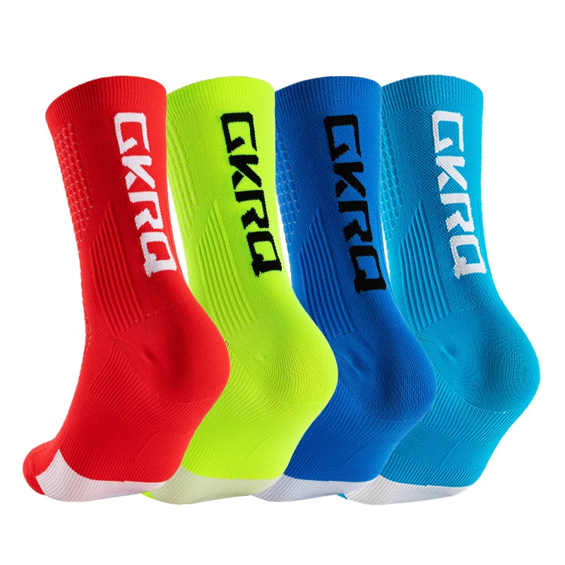 Meias de ciclismo GKRQ, conjunto de 4 pares, tamanhos M ou L