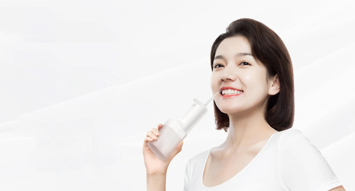 Electric Oral Irrigator with Bubble Pulse Cleaning & 90-Day Battery