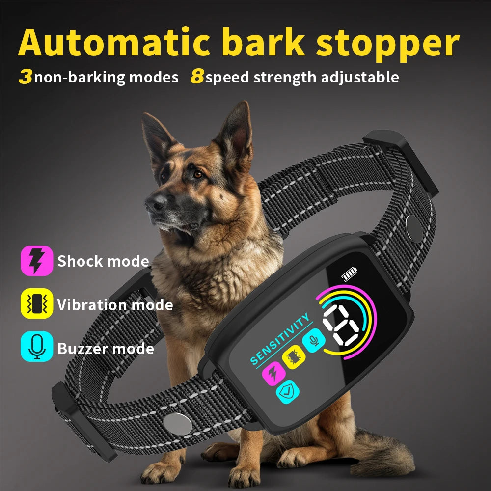 Automatic Anti Bark Dog Collar with Rechargeable Waterproof Design