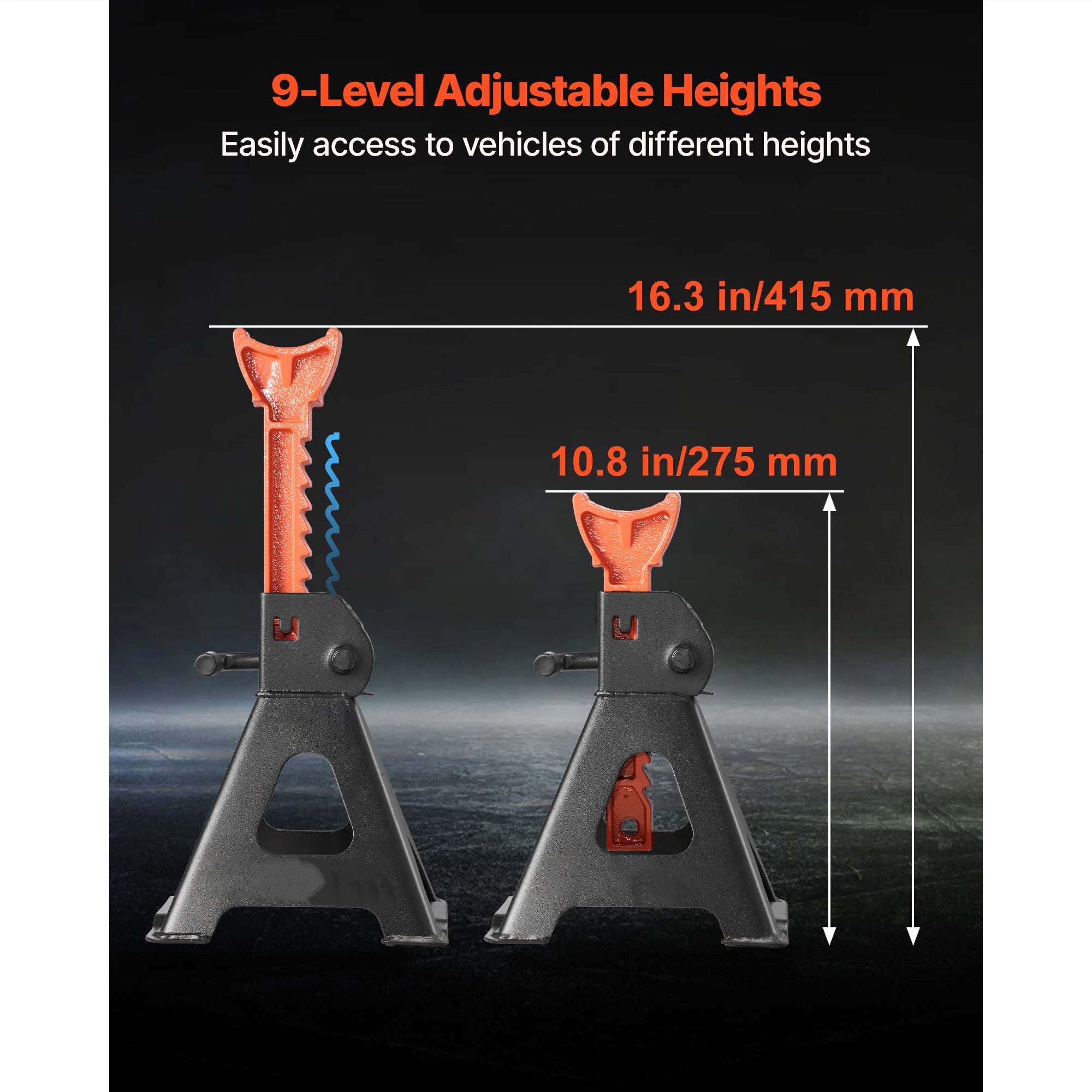Heavy Duty Steel Jack Stands 3 Ton / 6 Ton with Locking