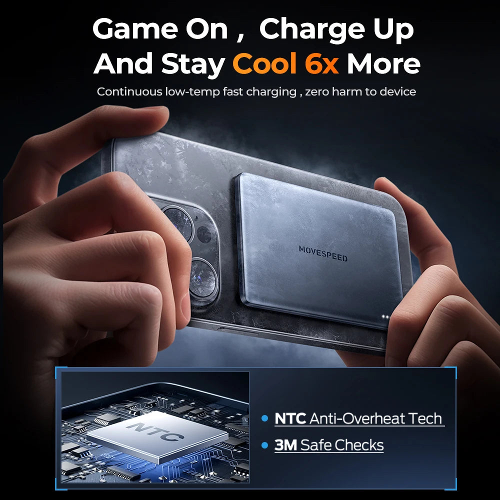 MOVESPEED S05 Slim magnetická power banka 5000mAh