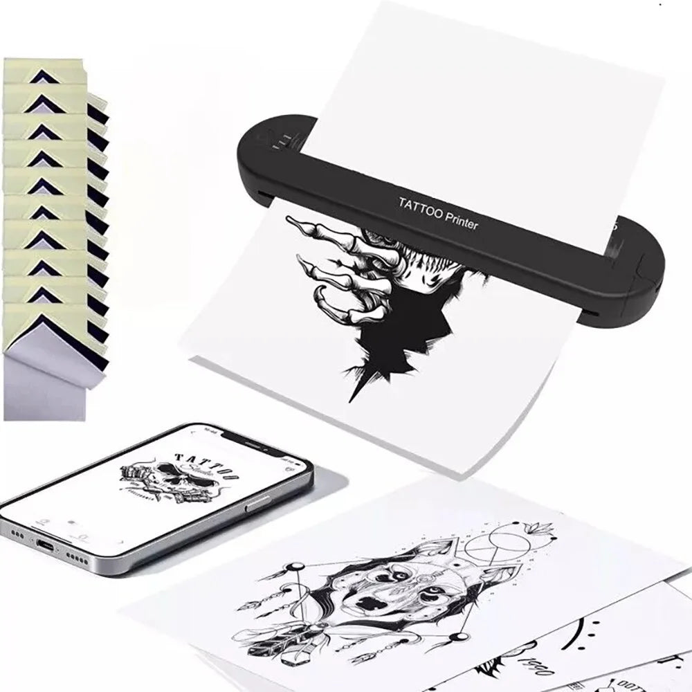Tattoo Stencil Transfer Printer Machine ATS886 Tattoo Printer Portable Thermal Stencil Maker Line Photo Drawing Printing Copier 