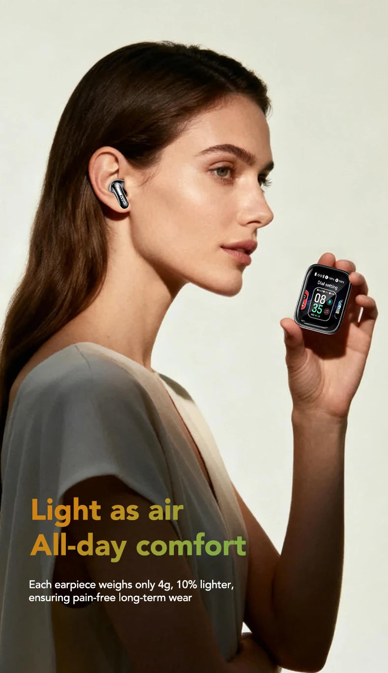 Sliding Cover Bluetooth Wireless Earbuds with ANC and AI Translation