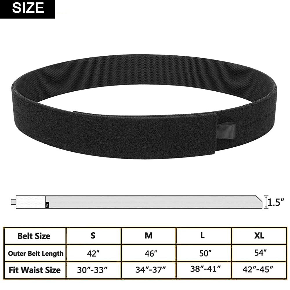 Cinto interior de nylon de 1.5 polegadas com fecho de gancho e argola
