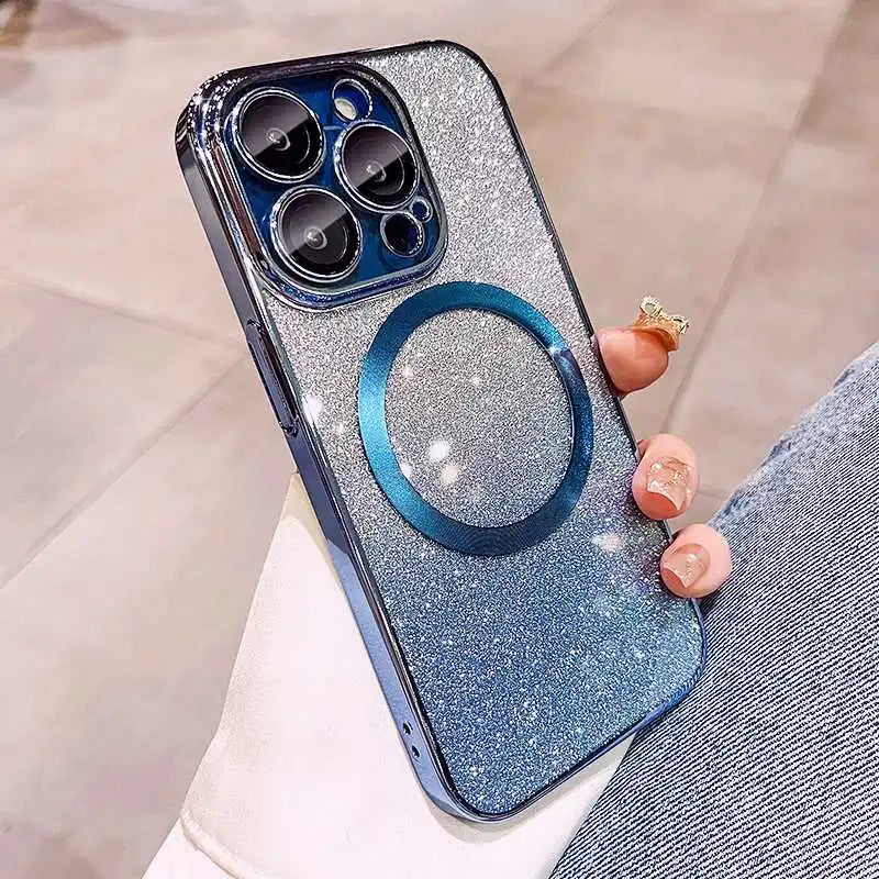 Glitter Plating Magnetic Ring Case for Xiaomi 10T to 15 Series