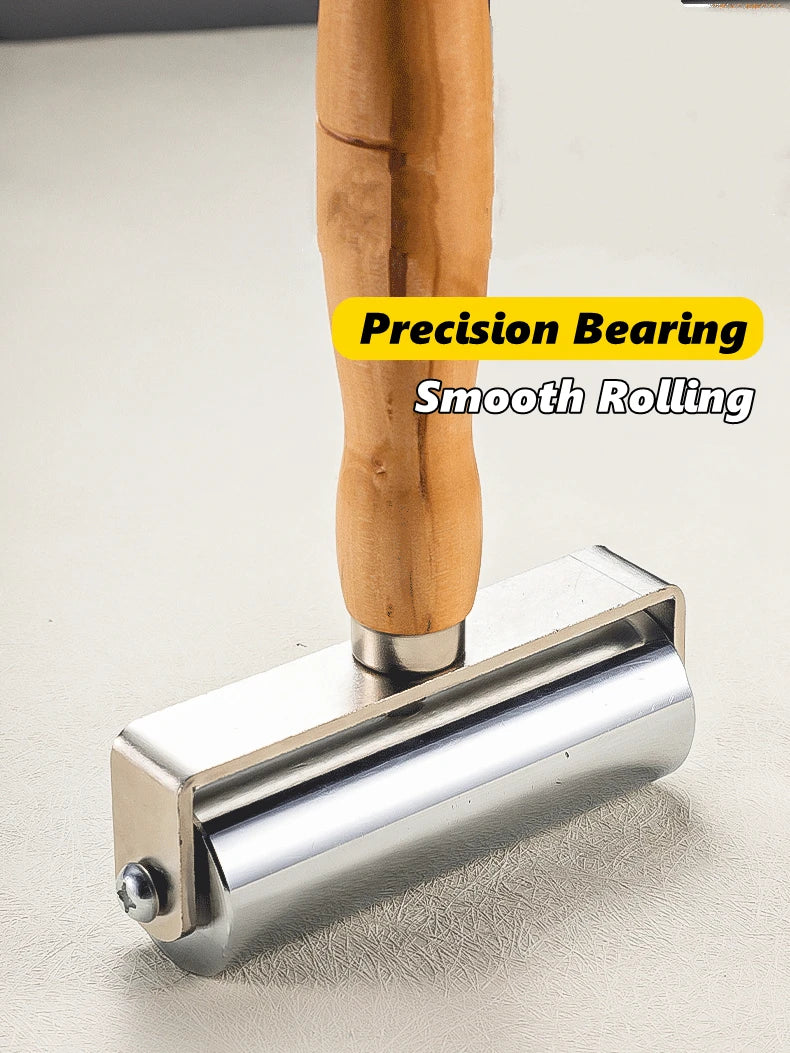 Wooden-Handle Leather Seam Roller