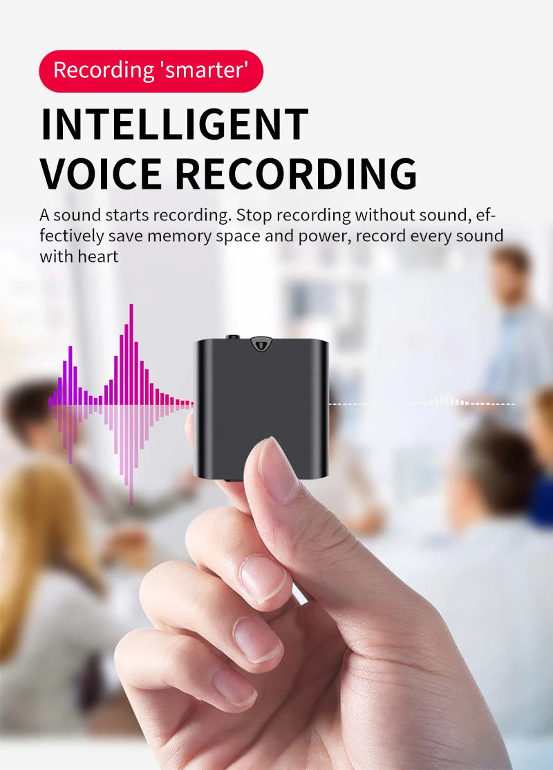 Powerful UltraThin Mini Sound Recorder Gadget Professional Safety Encryption Discreet Listening Device Portable Mp3 Player Espia 