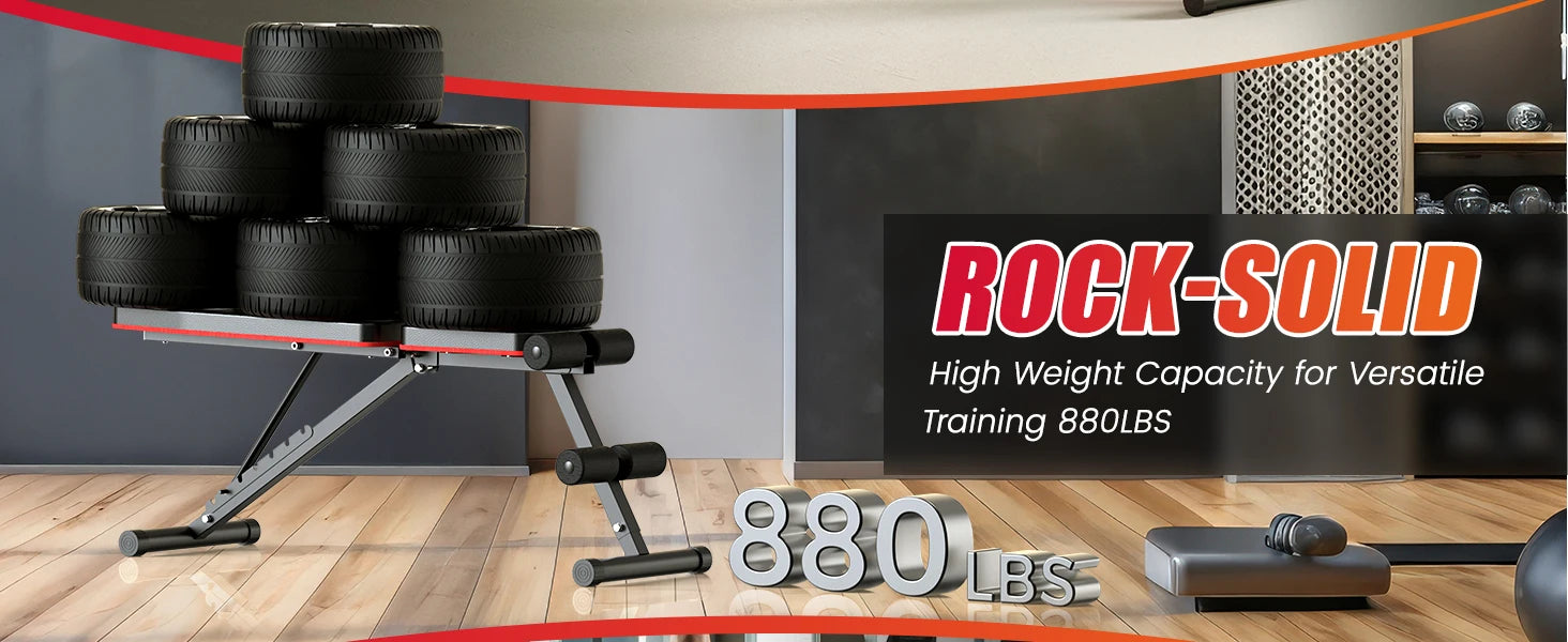 Adjustable Weight Bench for Full Body Home Gym Training
