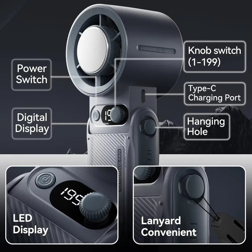 F5PRO Portable Fan with Digital Display