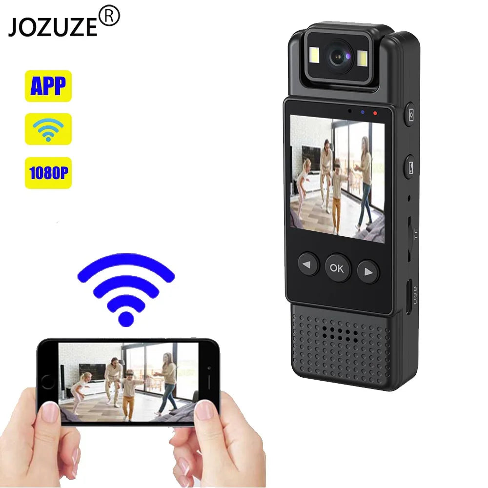 JOZUZE L12 Wifi Mini Camera 1080P Portable Digital Video Recorder Worn Police Small Body Cam Night Vision DV Miniature Camcorde 