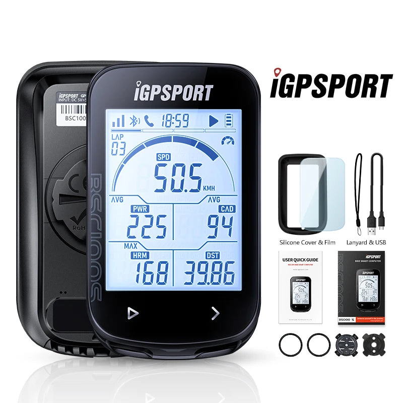 iGPSPORT BSC100S GPS Odometer Cycling Bike Computer Sensors Cycl Speedomet Riding Cycling Speedometer 2.6‘’ large screen 