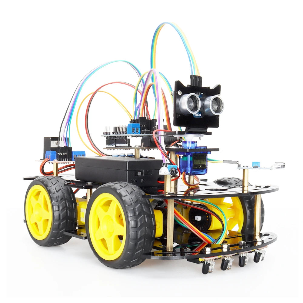 Arduino-yhteensopiva robottiauton koodaussarja