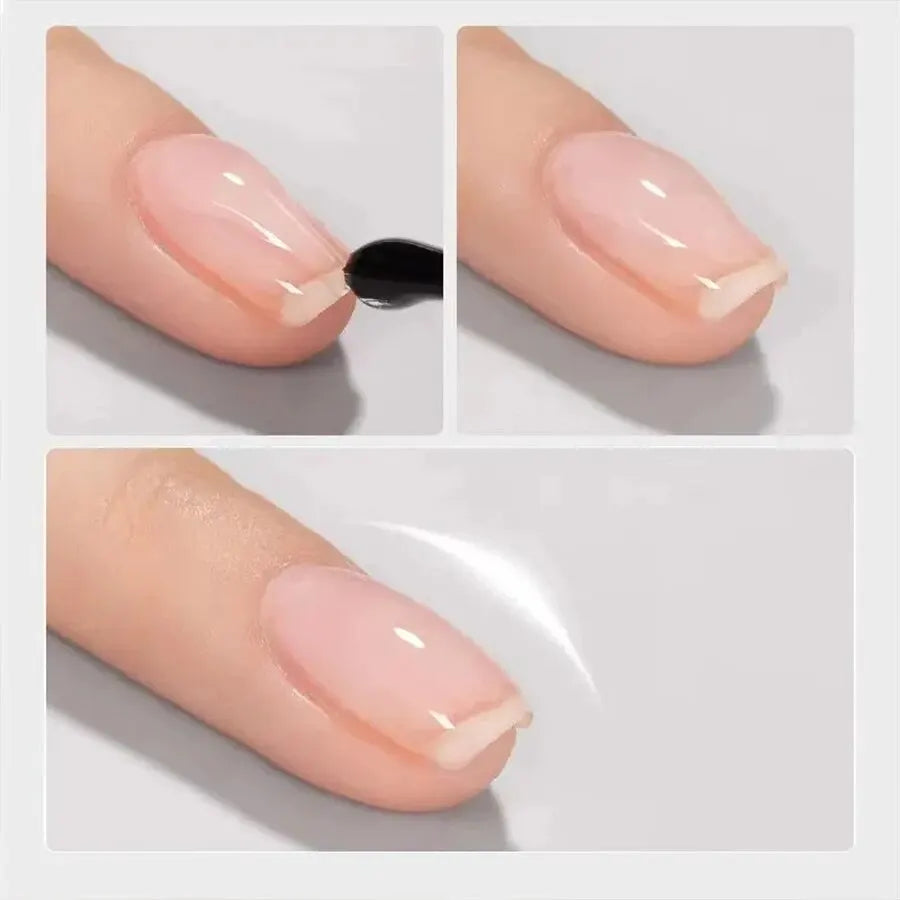 Gel de refuerzo para uñas con base y capa superior de larga duración