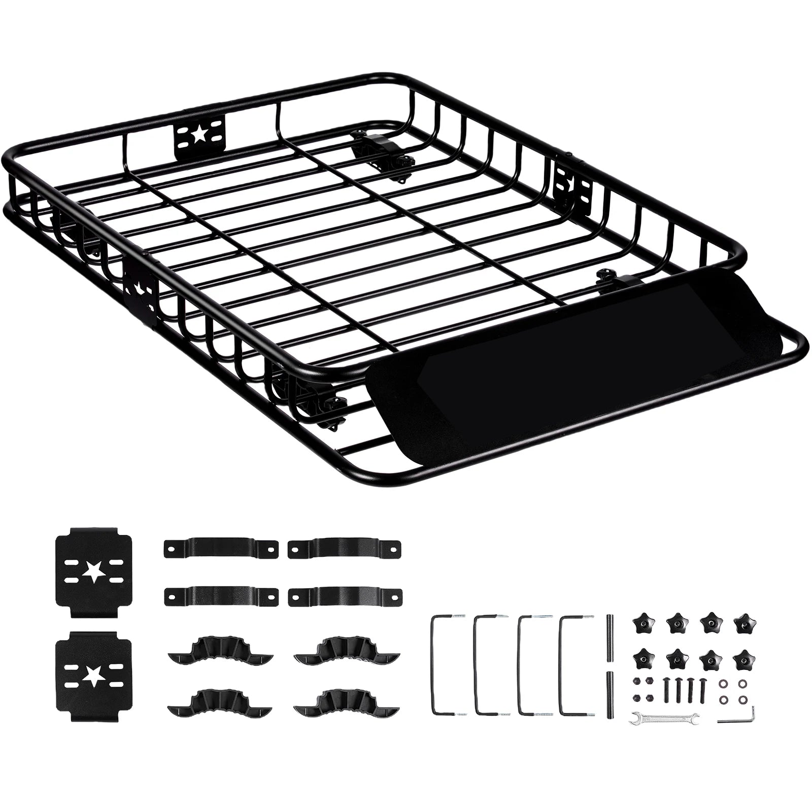 Roof Rack Cargo Basket 200lb Heavy-Duty Rooftop Carrier