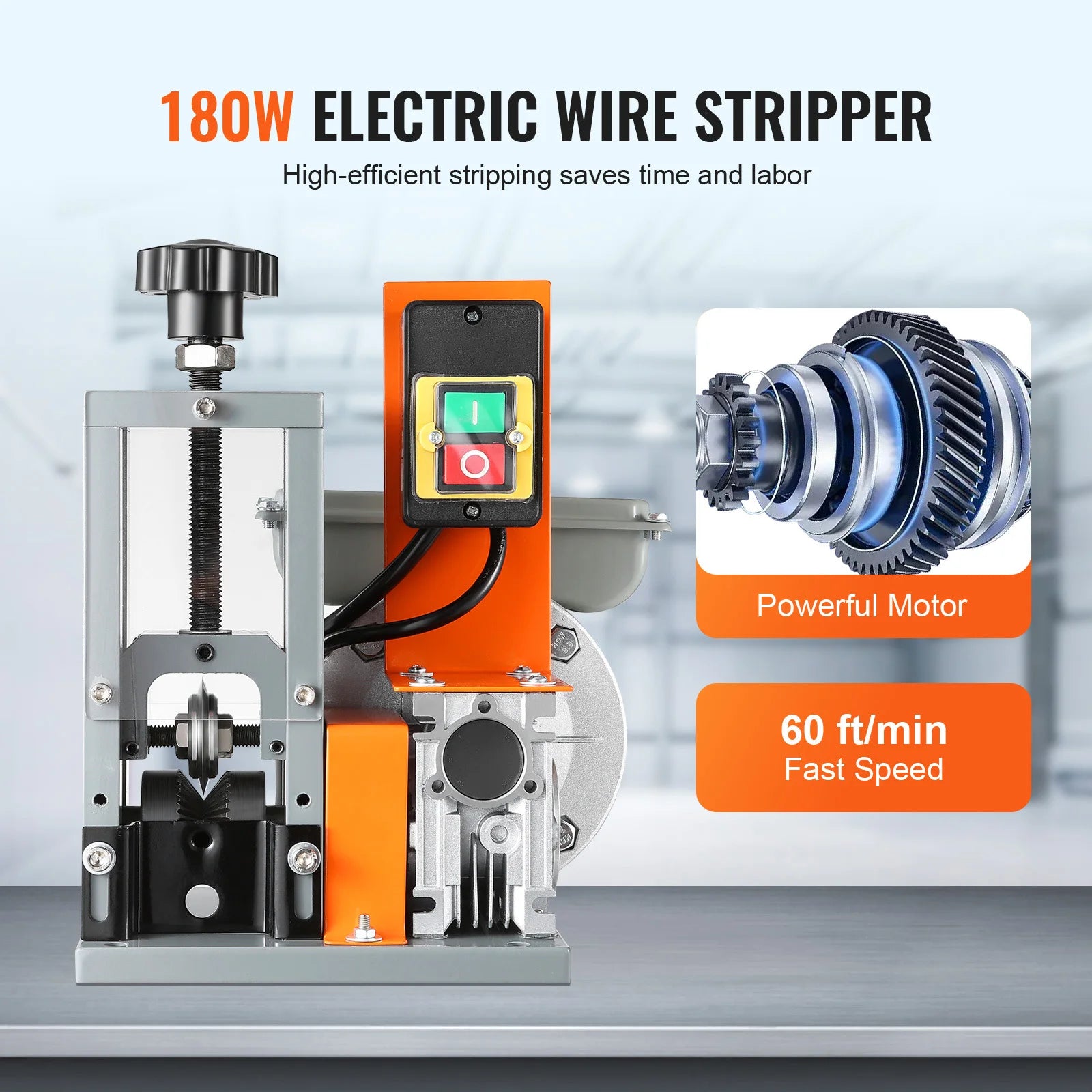 Elektrische draadstripper 1,5–25 mm 180W snelle kabelstripper