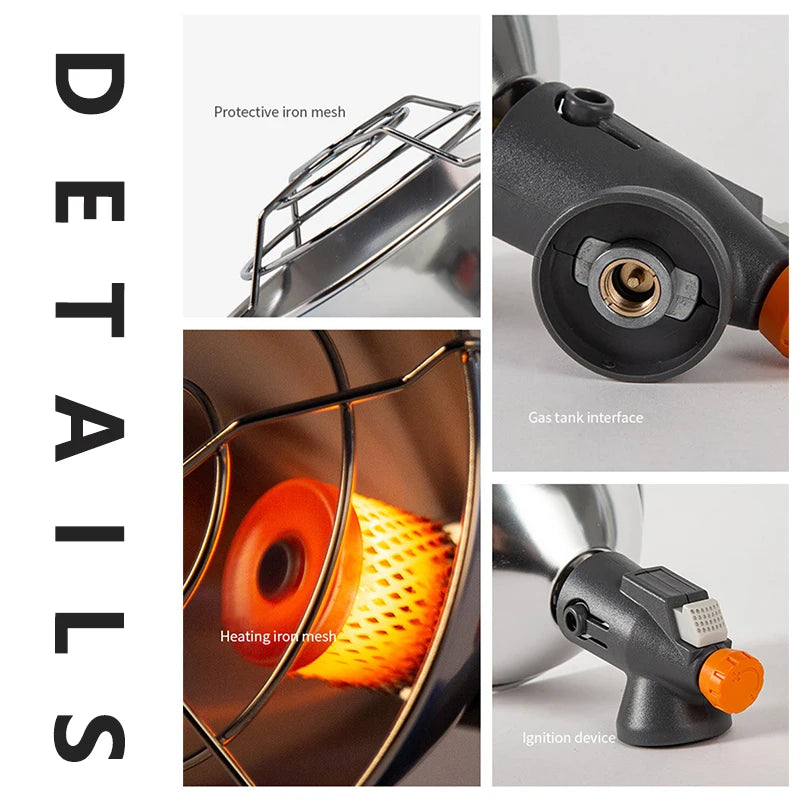 Portable Mini Gas Camping Heater with Propane Adapter