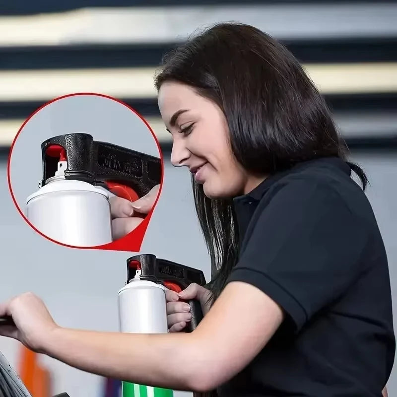 1 Pcs Plastic Portable Spray Paint Handle, Universal Reusable Car Color Changing Film Pasting Self Spraying Hand Spray Gun 