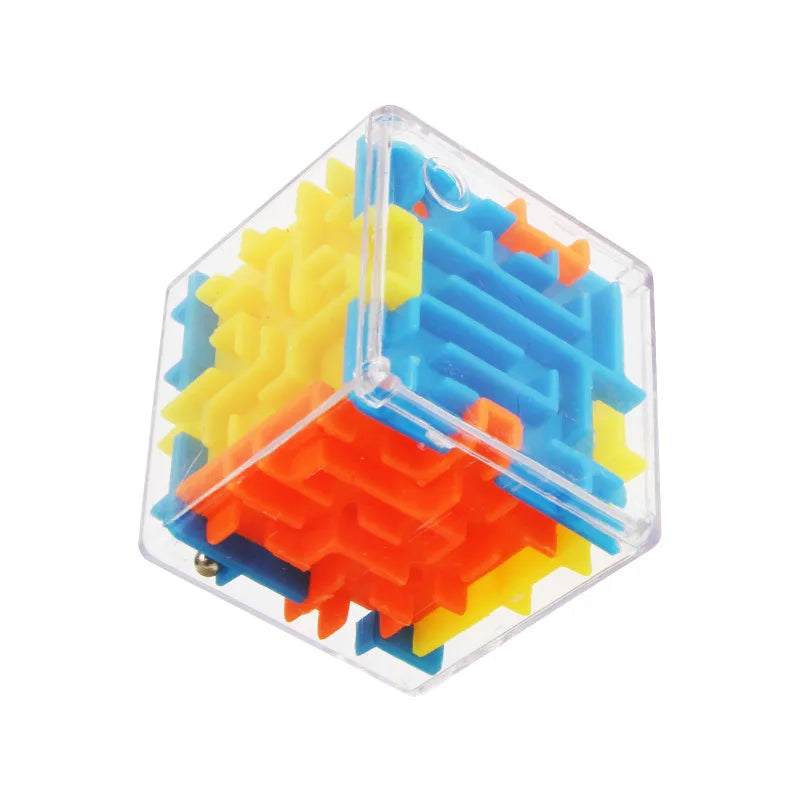 mini 3D Maze Magic Cube Six-sided Transparent Puzzle Speed Cube Rolling Ball Cubes Maze Toys For Children Stress Reliever Toys 