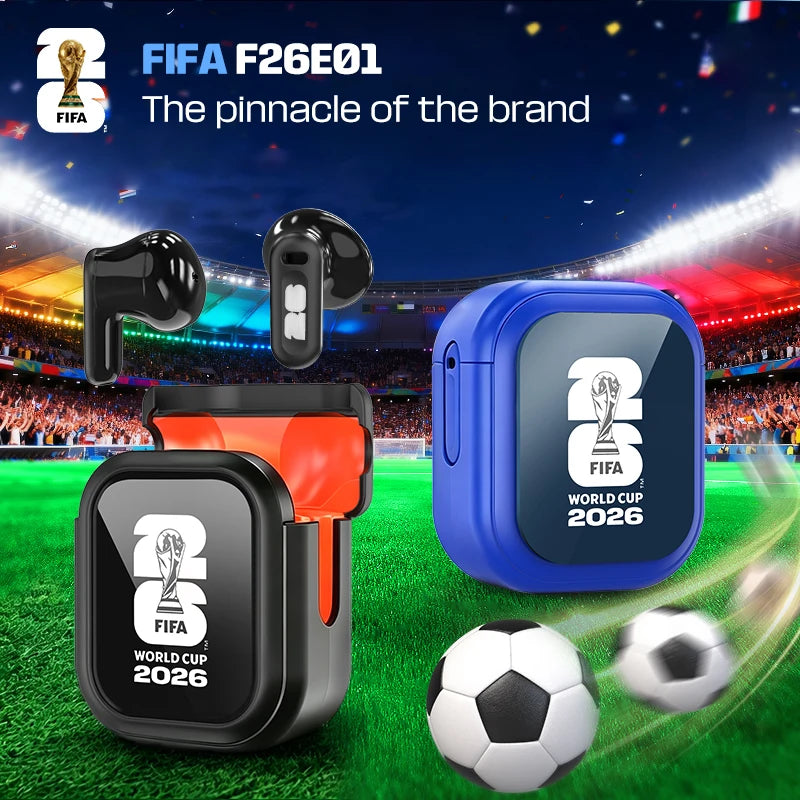 FIFA-F26E01 TWS Wireless Earbuds Bluetooth 6.0 ENC Noise Cancelling 42H Battery IPX5 Waterproof 30ms Low Latency HiFi Stereo Gaming Headphones with Mic