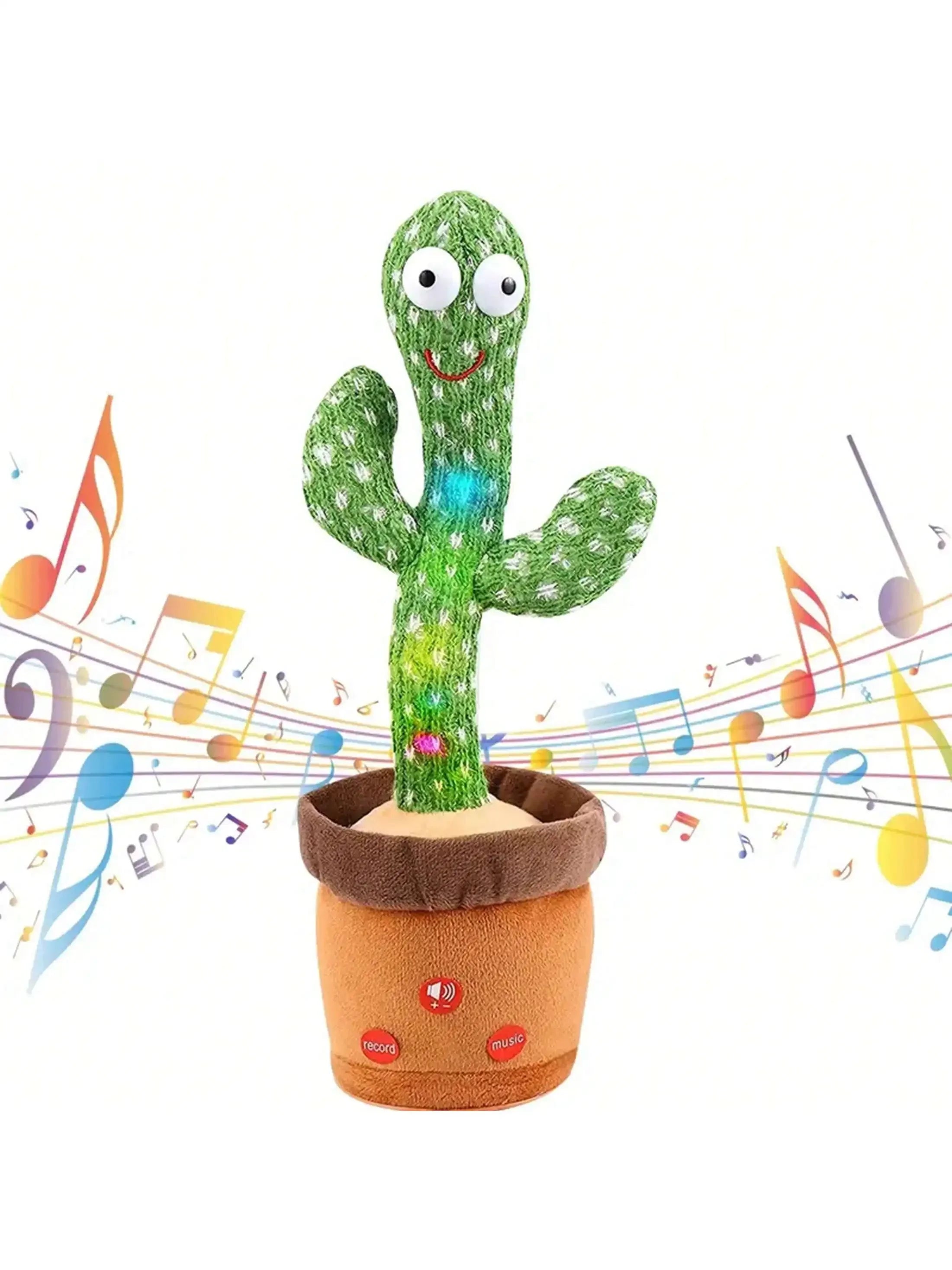 1pc-Dancing Talking Cactus Toys For Baby Boys And Girls, Singing Mimicking Recording Repeating What You Say Sunny Cactus Up Plus 
