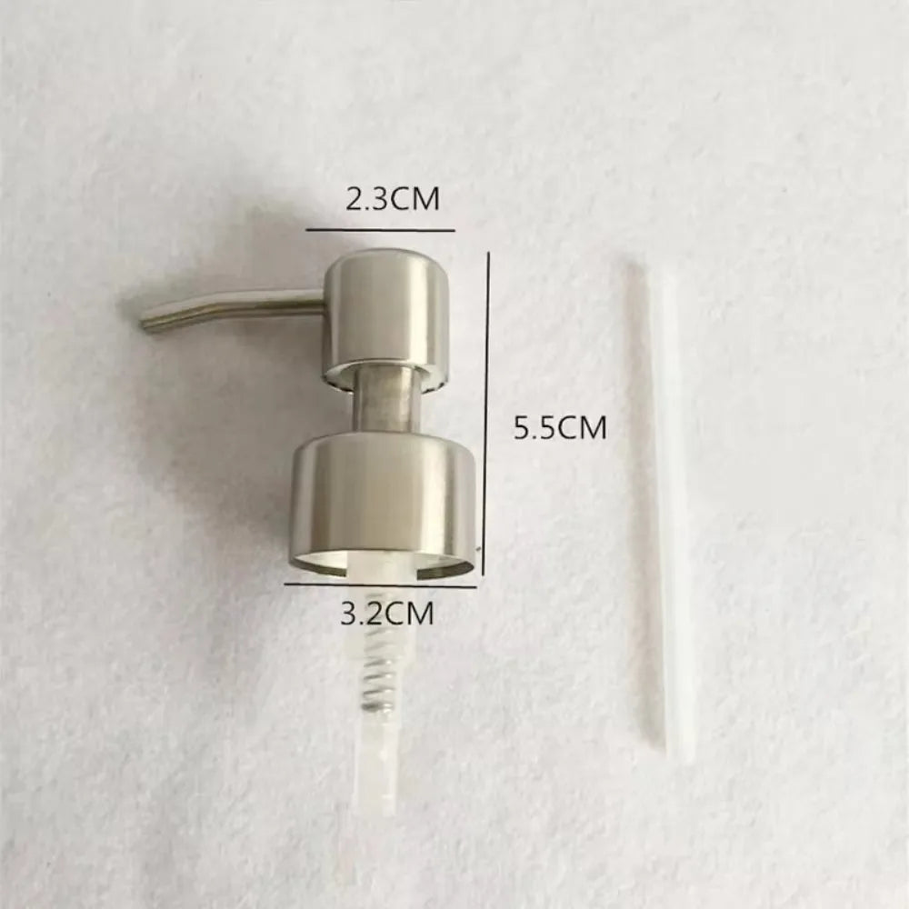 304 Stainless Steel Hand Liquid Soap Pump Dispenser Head Nozzle for Bathroom Kitchen Foam Soap Shampoo Dispenser Accessories 