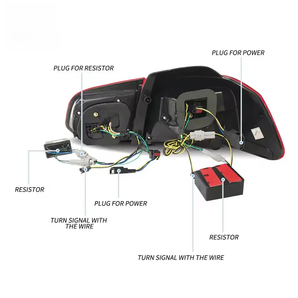 LED-baglygter til 2008–2014 VW Golf Mk6 med sekventielt blinklys