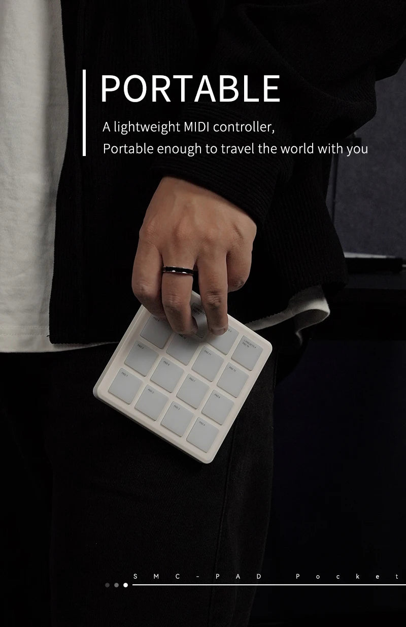 SK-16 draagbare MIDI-padcontroller