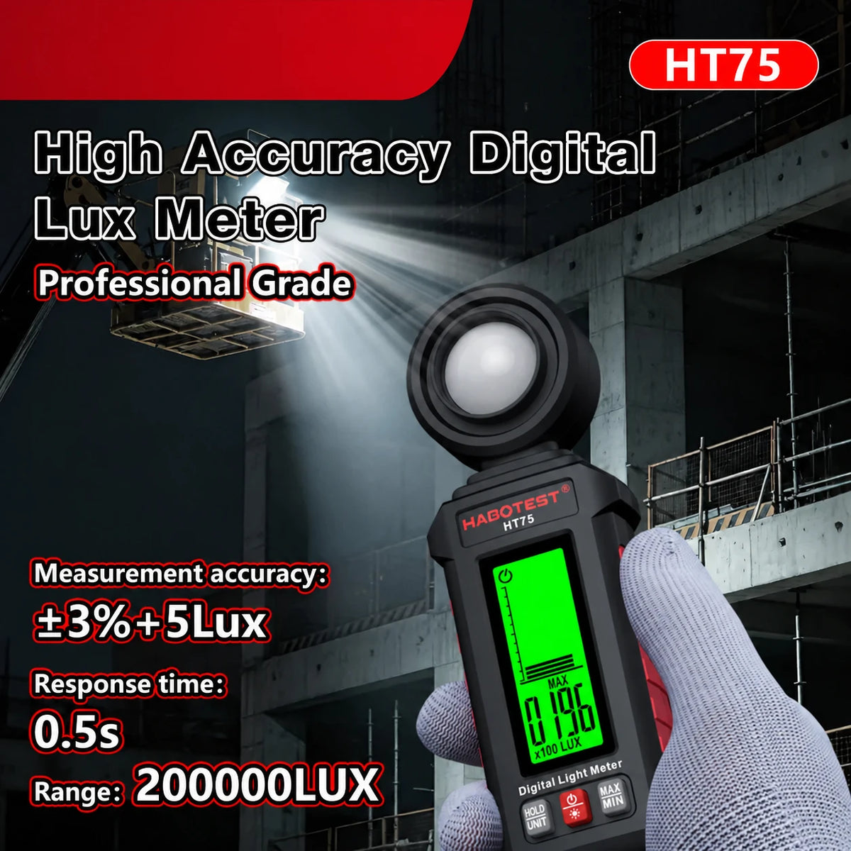 HT75 Handheld Digital Light Meter