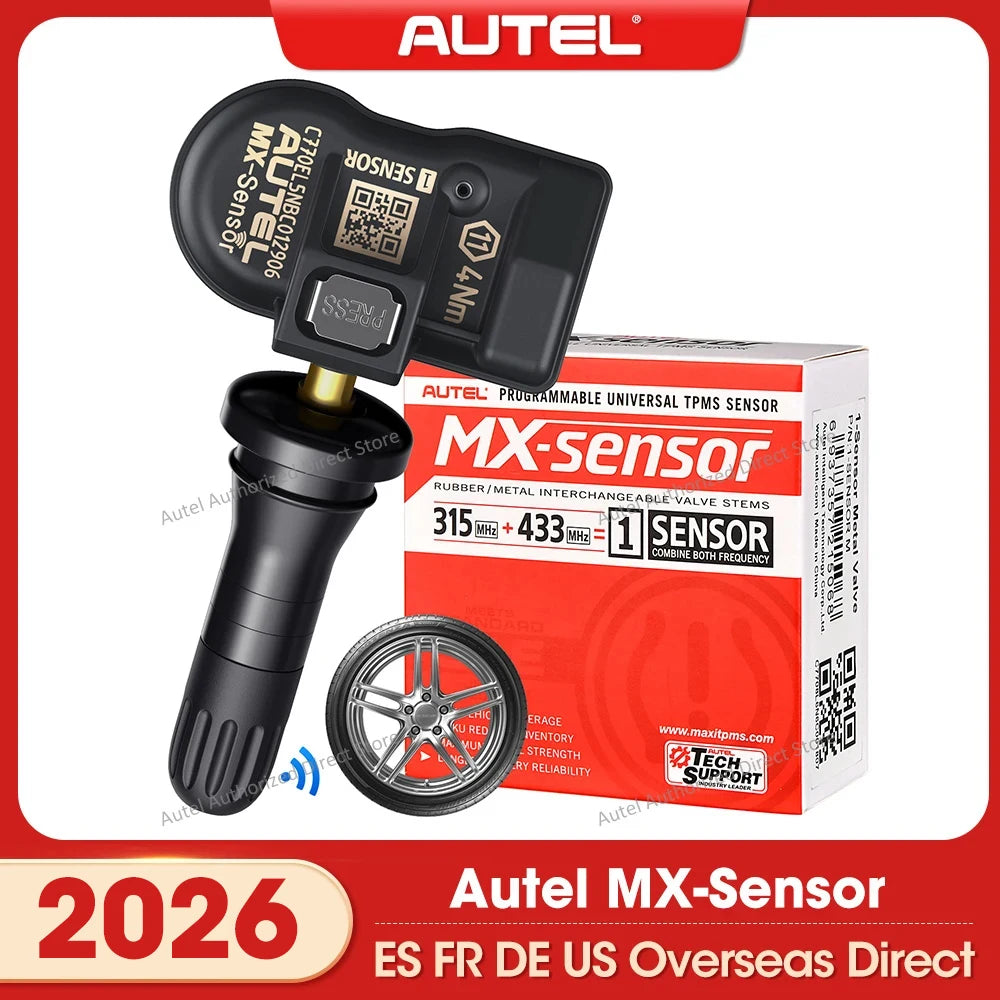 Autel MX-Senzor 2-v-1 TPMS 315MHz in 433MHz za pritisk, zamenjava