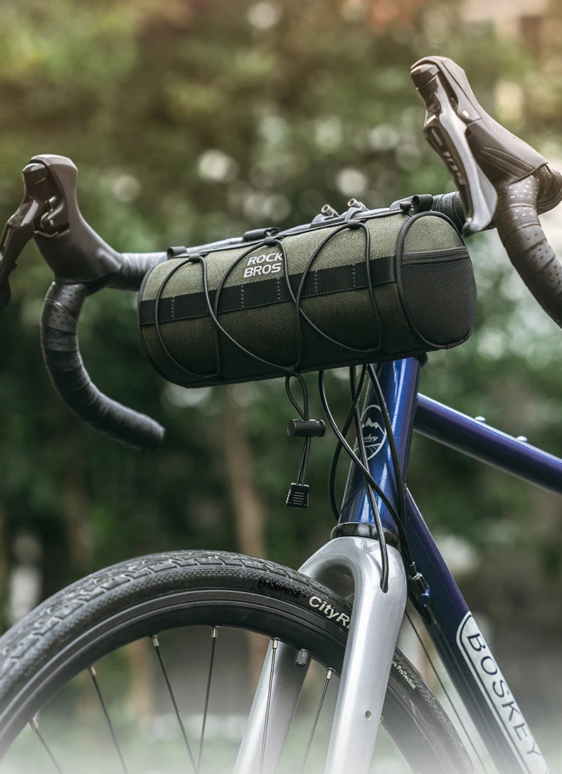 2L Bicycle Handlebar Bag with Shoulder Strap & 3-Point Mount