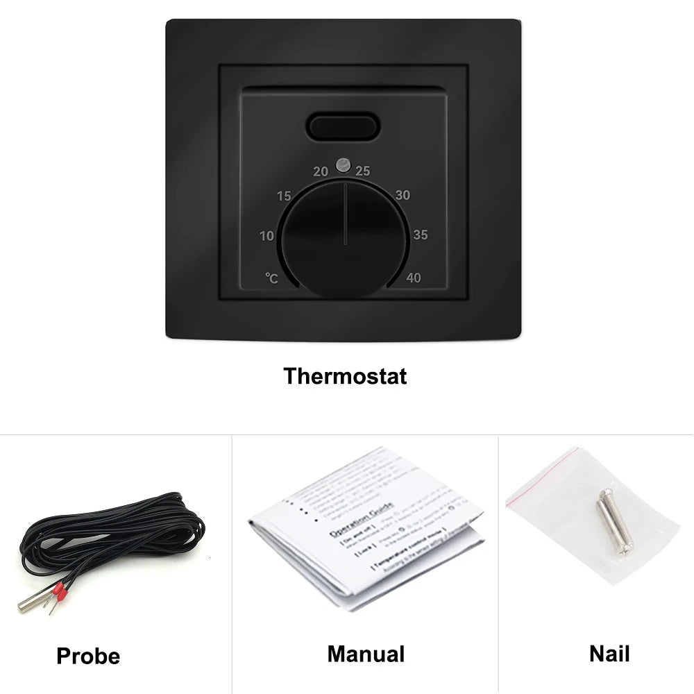 MINCO HEAT Electric MK05 Room Termostat 220V 16A Temperature Controller for Underfloor Heating System 