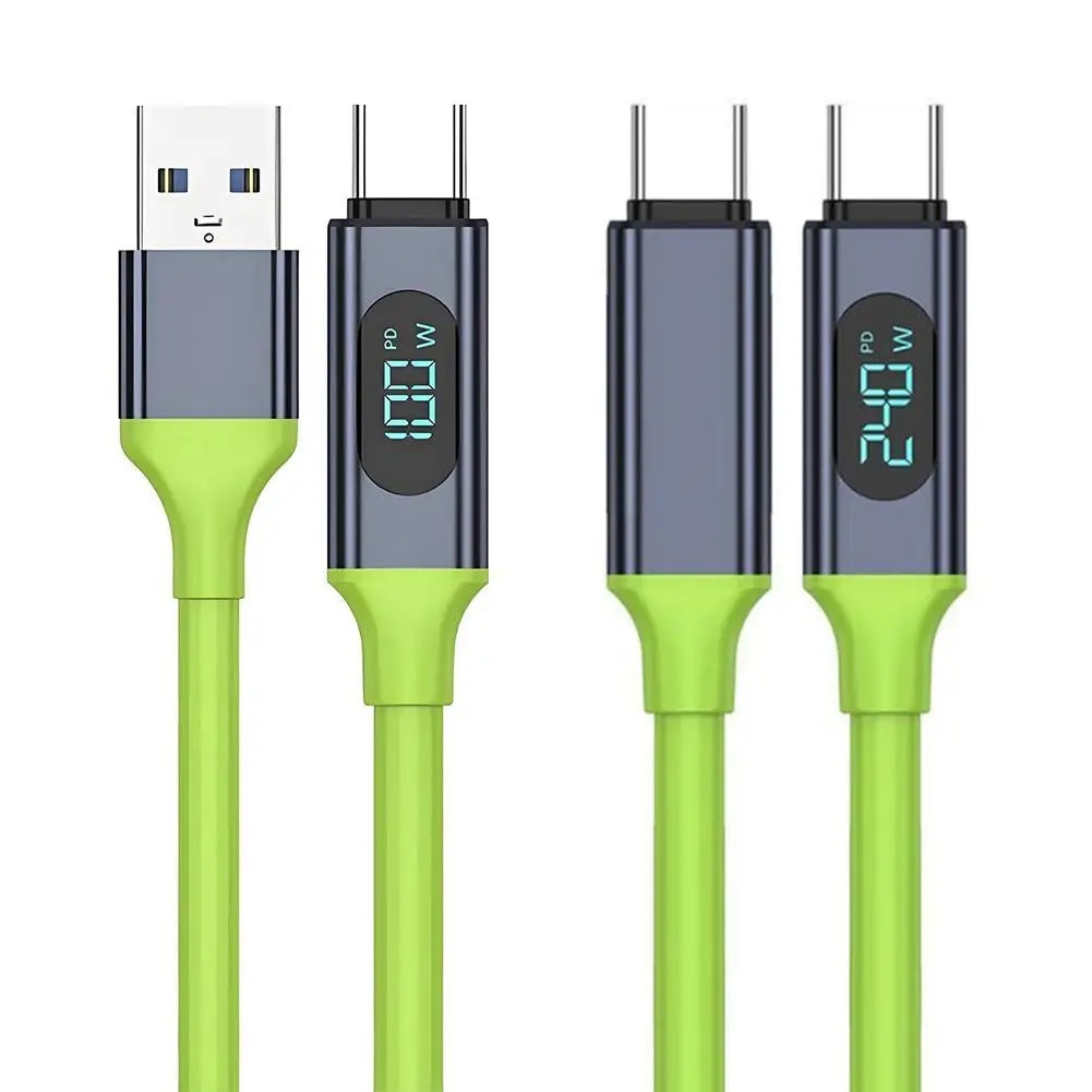 Cablu de încărcare USB-C de 1.5 m cu afișaj digital