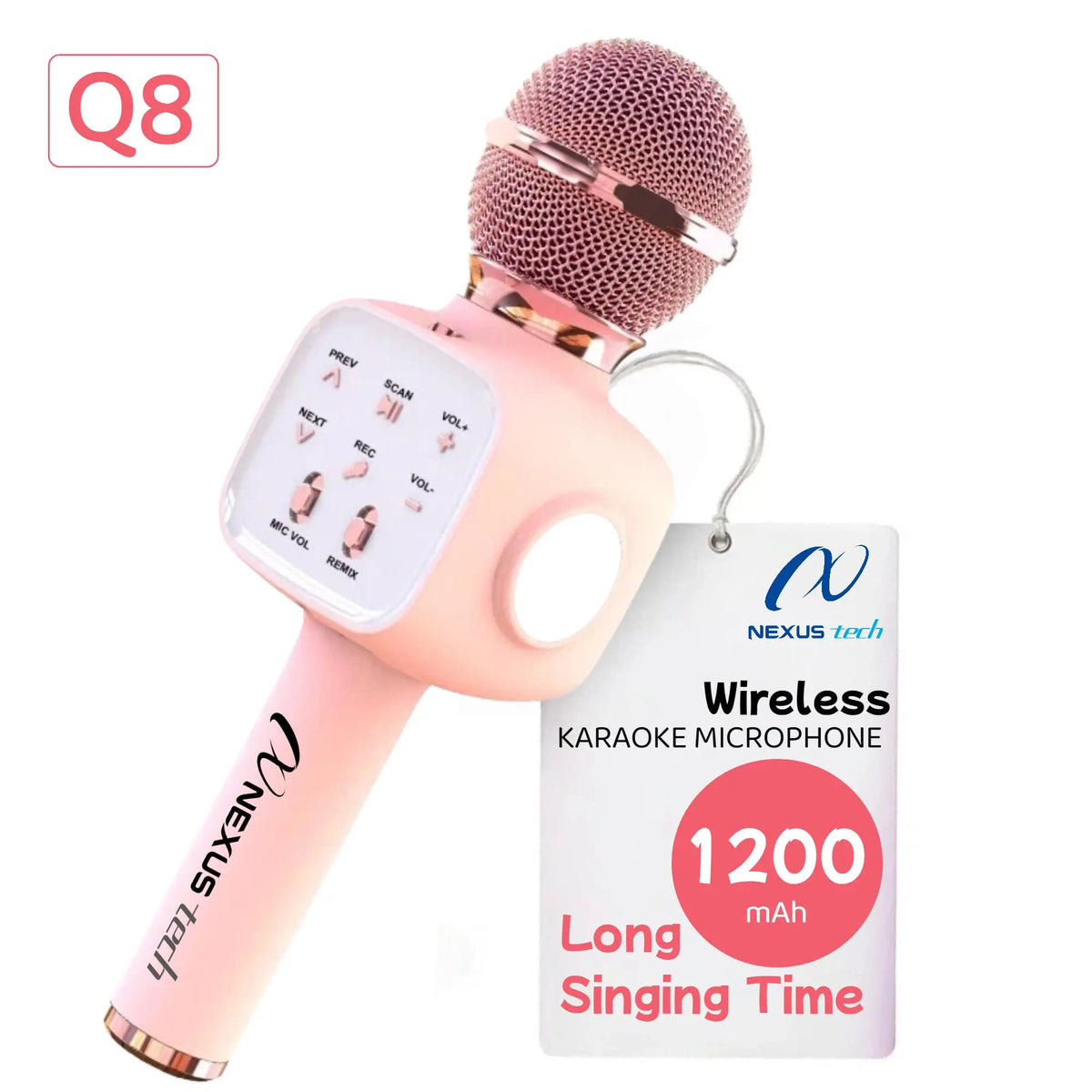 6-in-1 Karaoke Microphone with Bluetooth Speaker