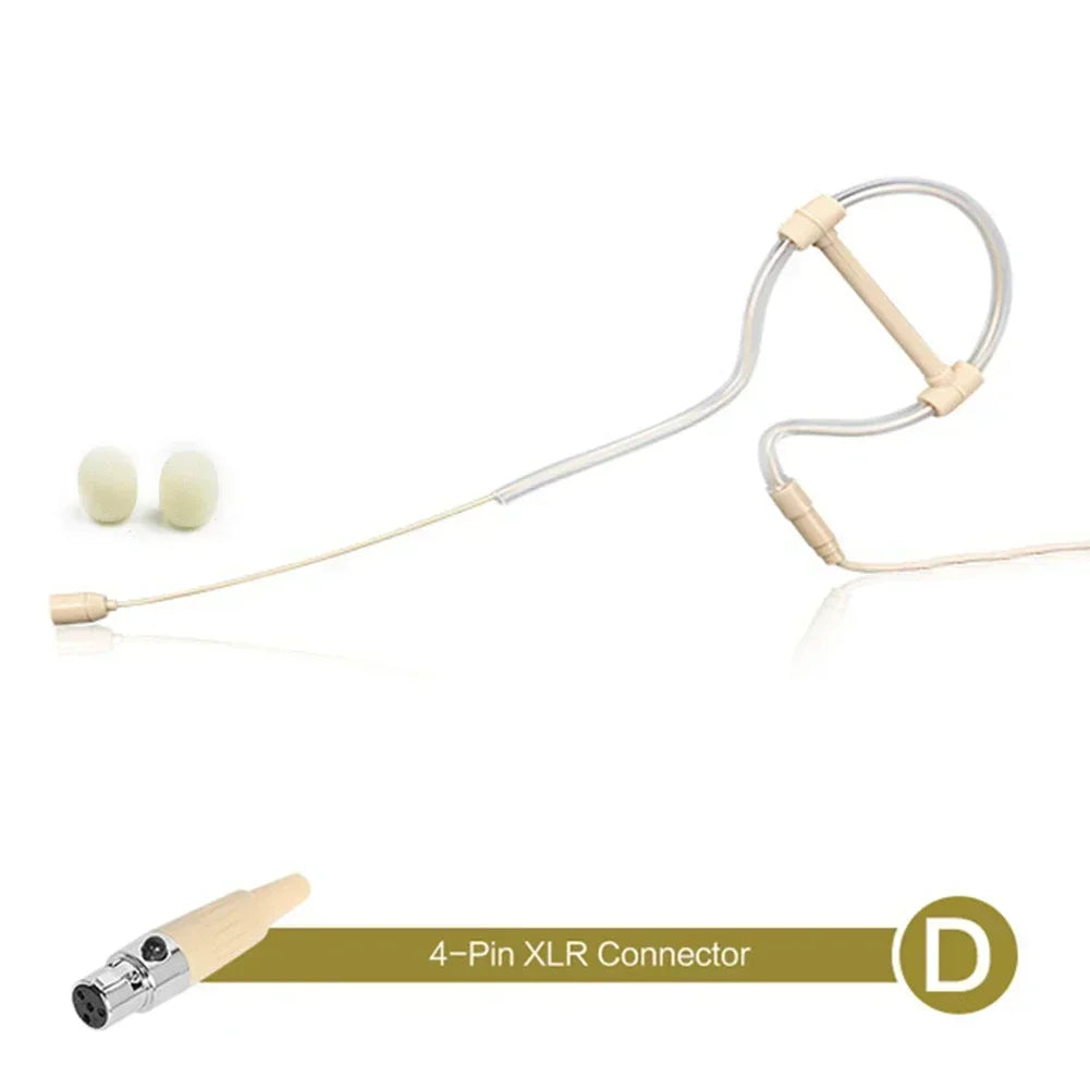 Single-Ear Headworn Condenser Microphone for Shure and Audio Technica