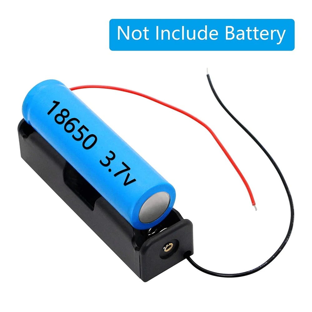 10pcs 18650 Battery Holder Single 1x 3.7V 18650 Battery Holder 18650 Battery Holder with Wires