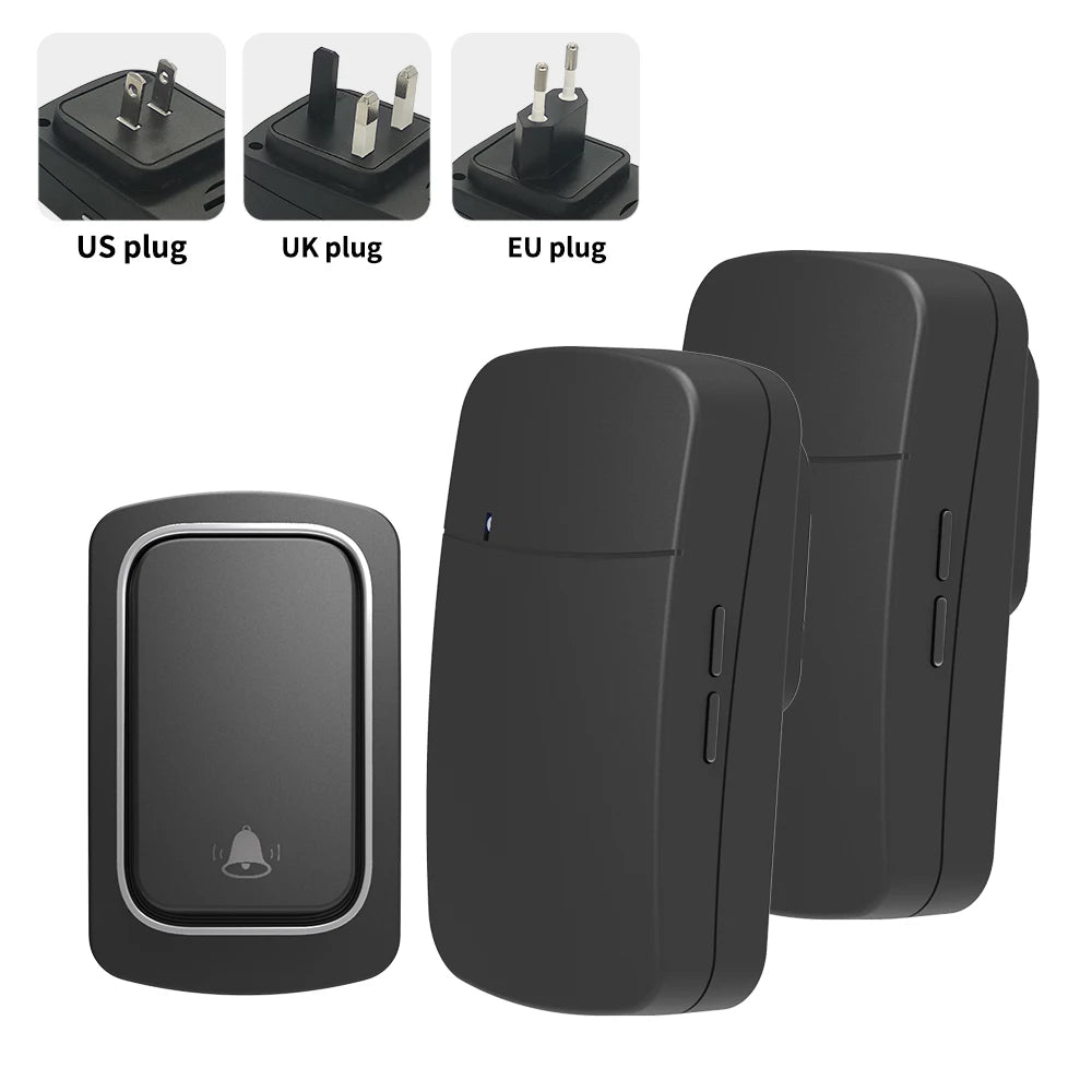 Kit di campanello wireless autoalimentato SIXWGH, 38 suonerie