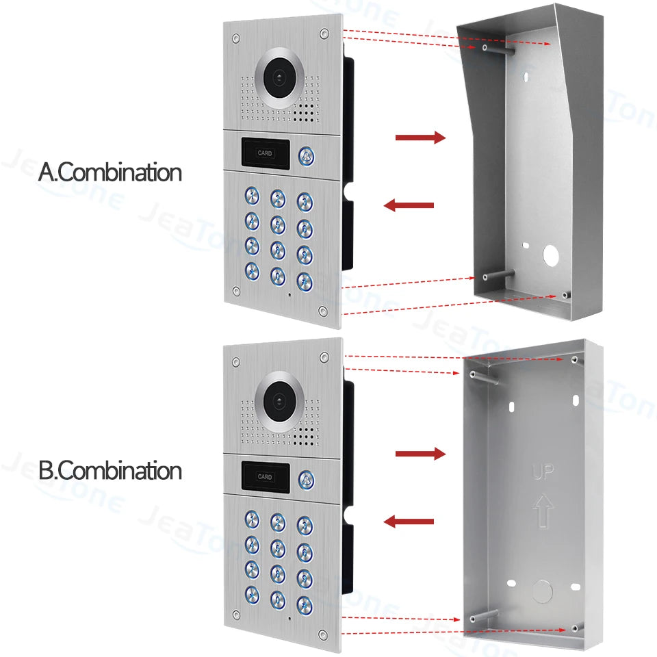 Jeatone 1080P Tuya WiFi Video Intercom RFID Code Keypad Doorbell Cam 7 Inch Home Security Video Door Phone Access Control System Spy-shop.com