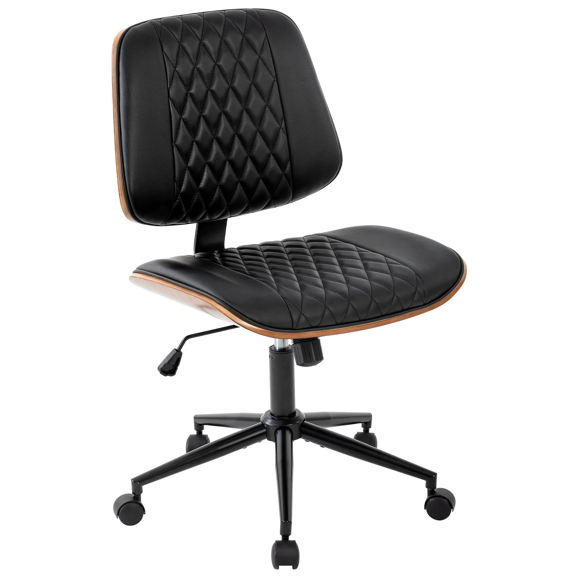 Ergonomic Armless Office Chair with Adjustable Height & Swivel