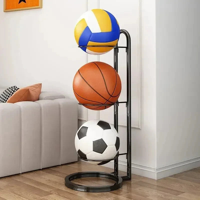 Suporte metálico para bolas desportivas, 1–5 níveis