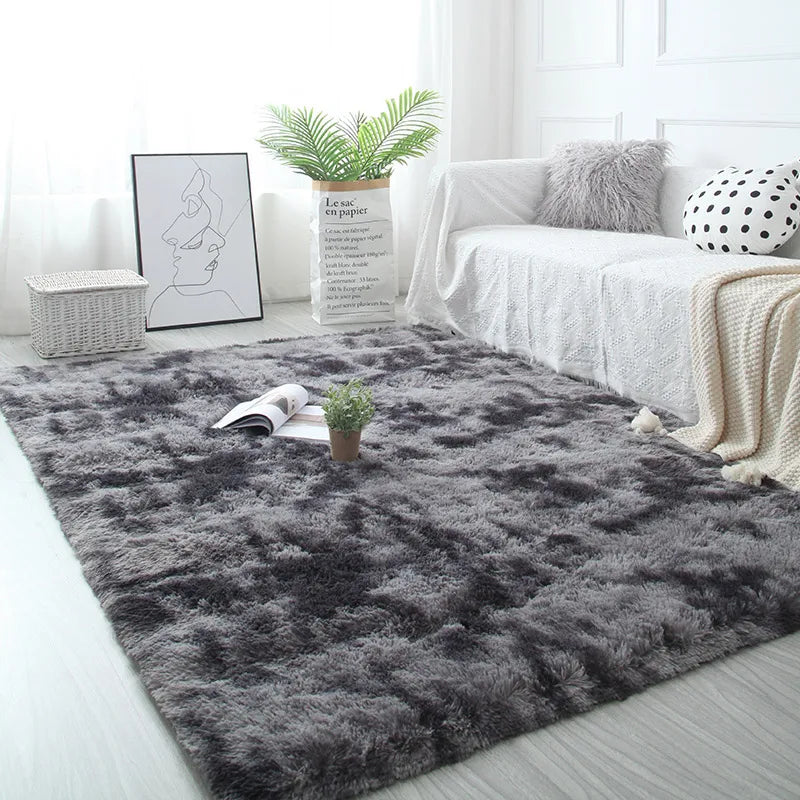 White Fluffy Hall Carpet Modern Living Room Bedroom Home Decor Large Mats Thickened Non-Slip Girl Children's Room Pink Furry Rug 