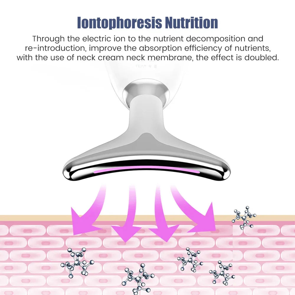 Face Neck Lift Beauty Device EMS Facial Massager LED Light Therapy Double Chin Remover Skin Rejuvenation Tightening Anti Wrinkle 