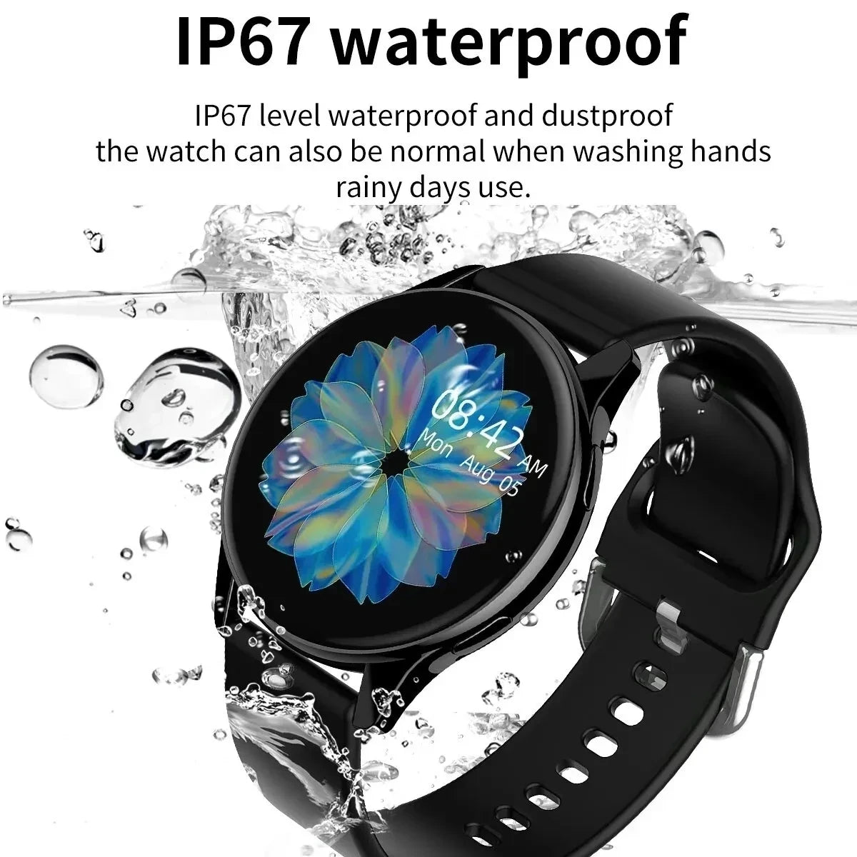 1.28in Round Smartwatch with Bluetooth Calls and Metal Band