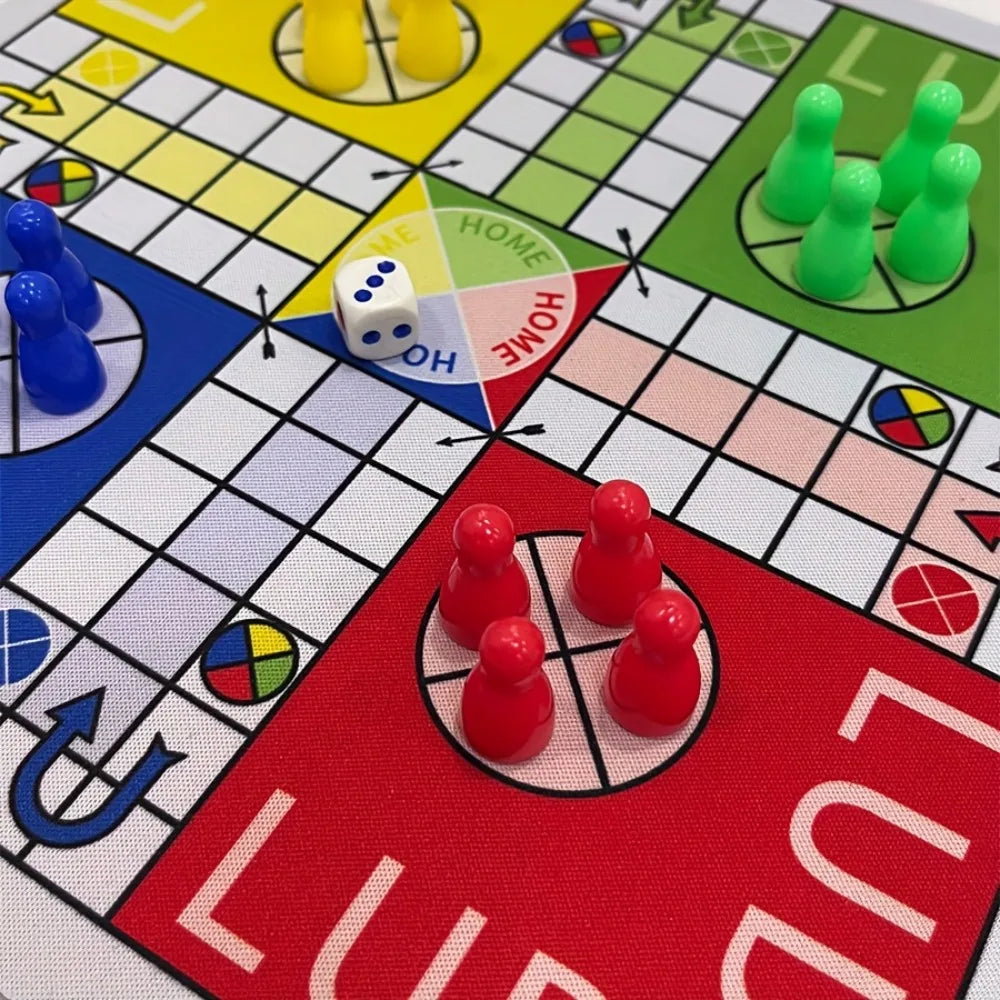Gioco da tavolo Ludo con pezzi e dadi